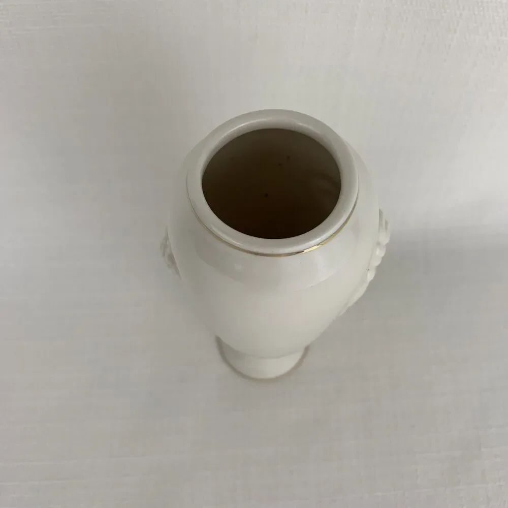 VINTAGE LENOX IVORY WHITE FINE CHINA‎ FLORAL SHARON ROSE BUD VASE Made In Usa